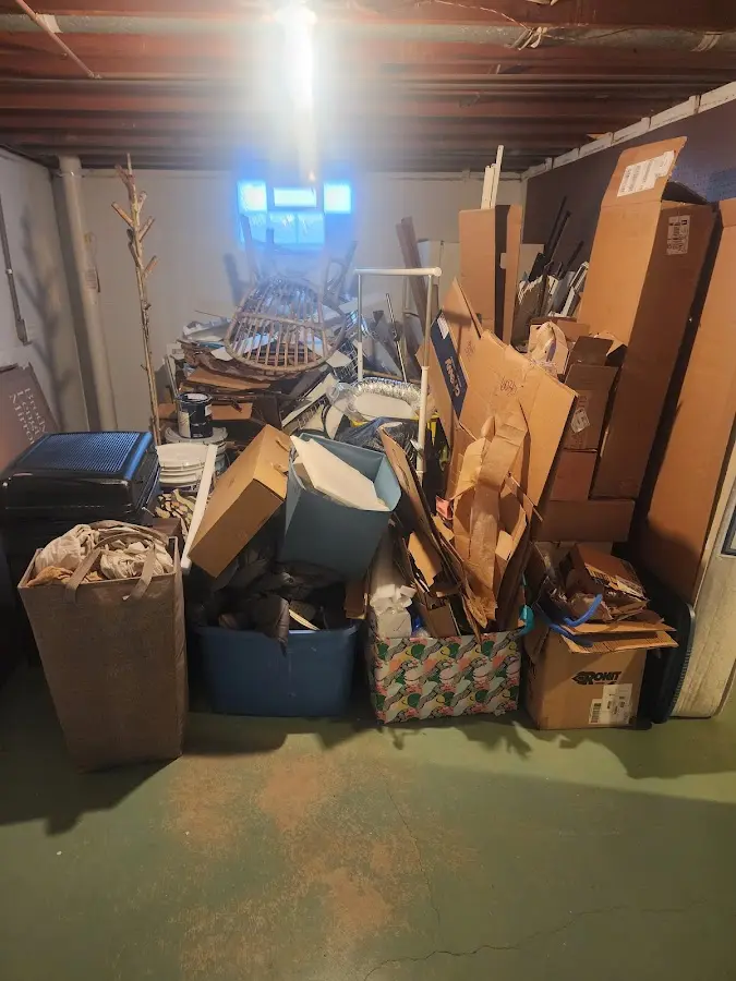 Roll-off dumpster container at job site for Roll Off Dumpster Rental in Tyrone